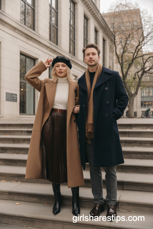 Wool Coats and Pleated Skirts