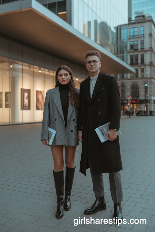 Tailored Blazers and Knee-High Boots