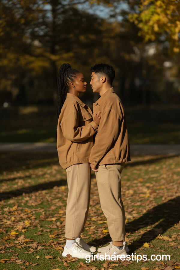 Earth-Tone Jackets and Sneakers