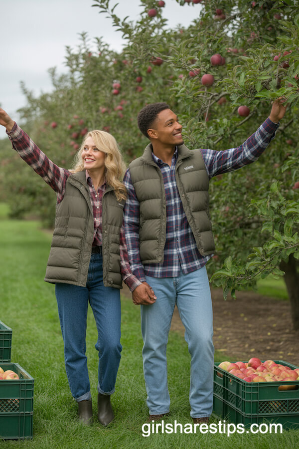 Plaid Shirts and Puffer Vests