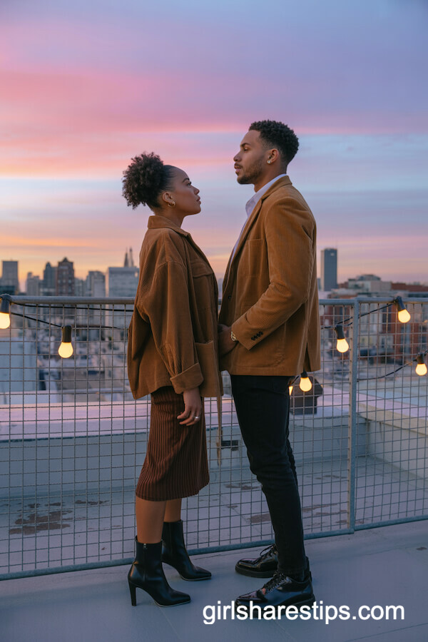 Corduroy Jackets and Midi Skirts