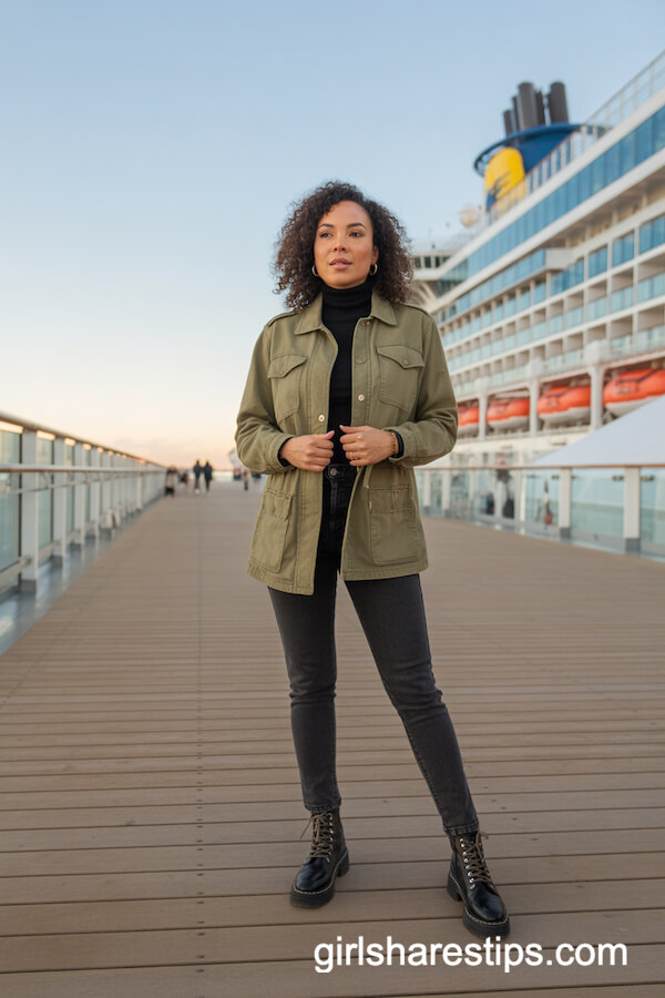 Khaki Utility Jacket Style