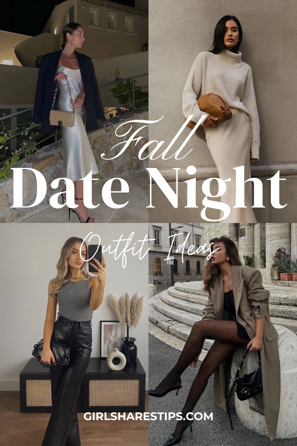 fall date night outfit ideas collage