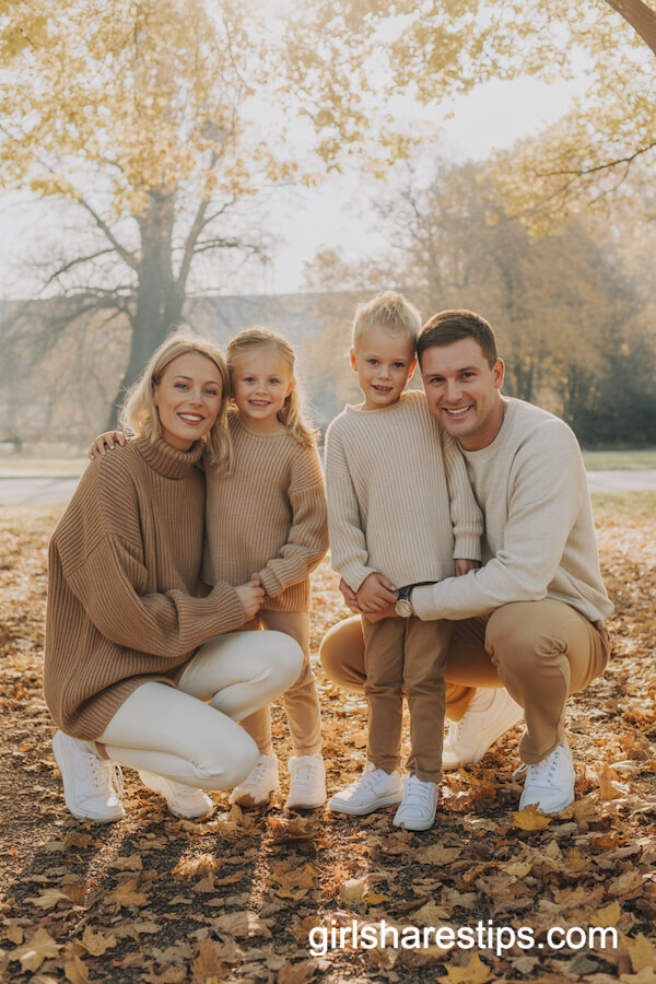 Coordinated Beige Family Outfits