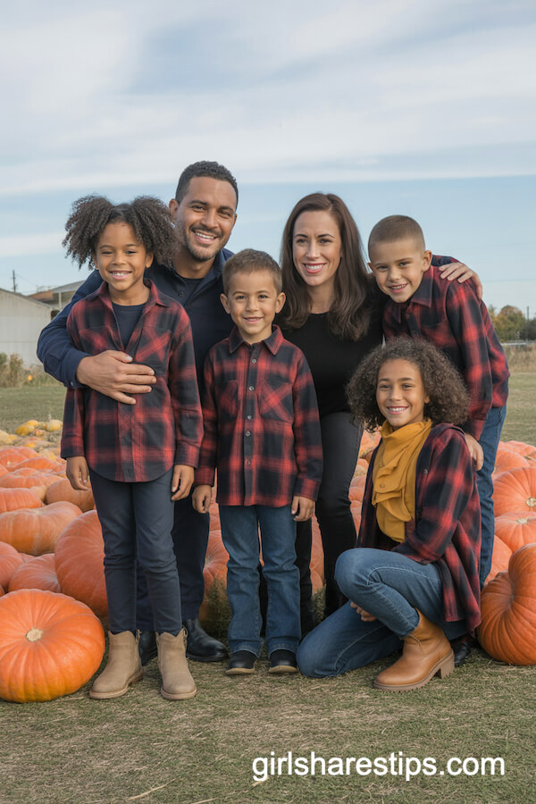Coordinated Plaid Pumpkin Attire