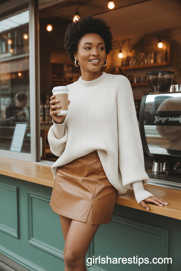 Charcoal Turtleneck Sweater Dress with Suede Boots