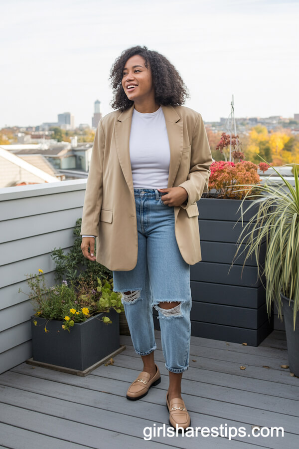 Bright Colorblock Sweater with Faux-Leather Mini Skirt