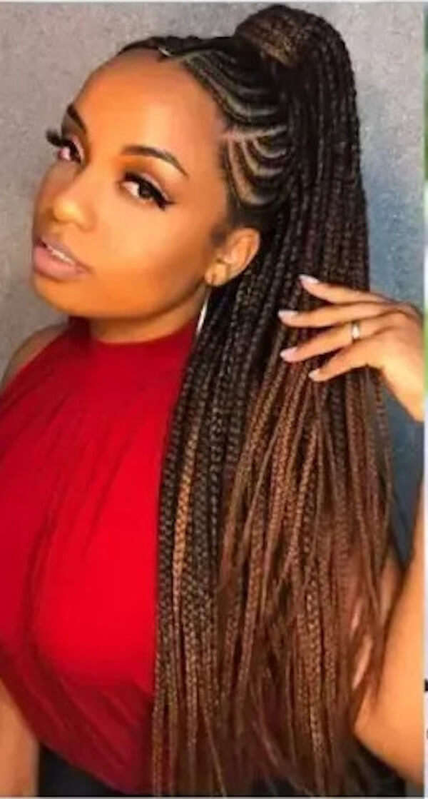 Half Up Half Down Knotless Braids
