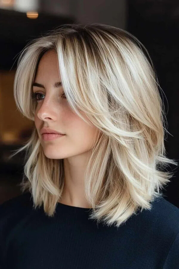 Face-Framing Layered Blonde