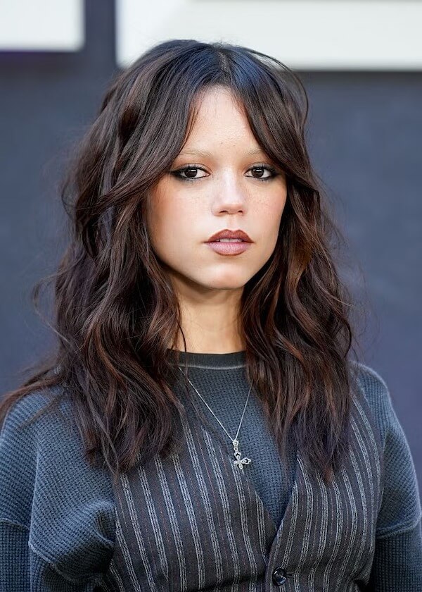 Tousled Shag with Curtain Bangs