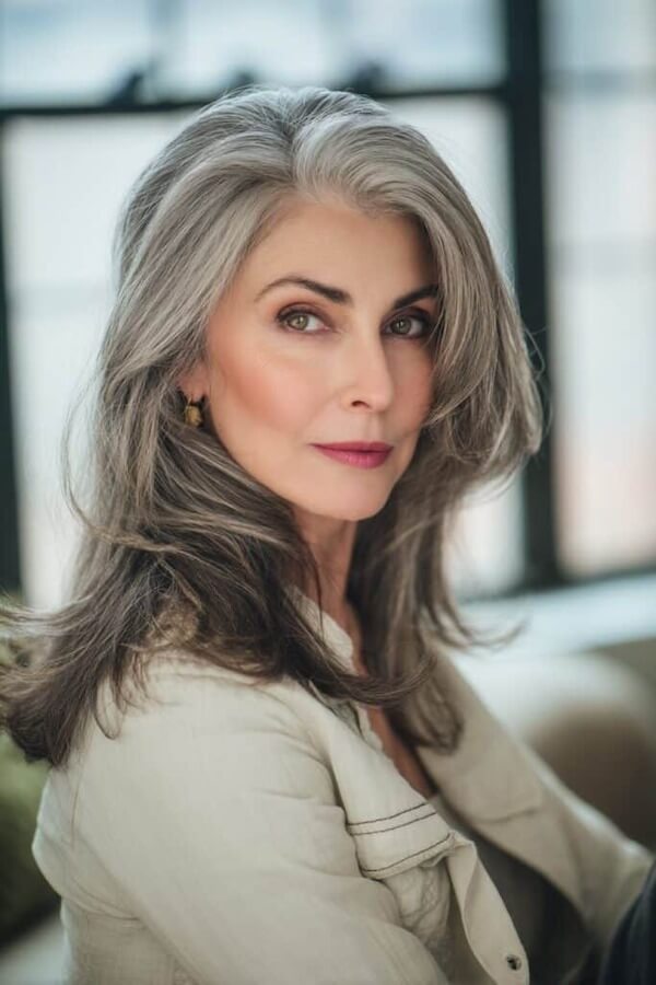 Layered Silver Waves