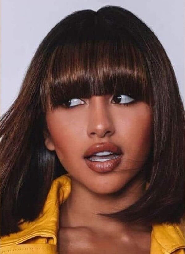 Blunt Bob with Full Bangs