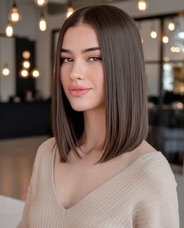 Sleek Mid-Length Straight Cut