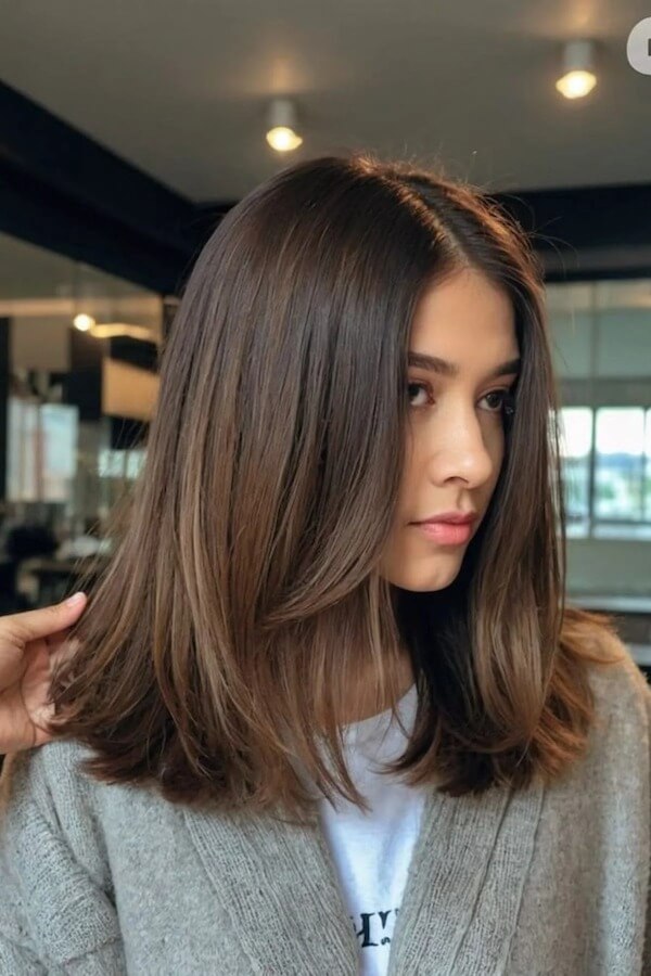 Natural Straight Mid-Length Cut