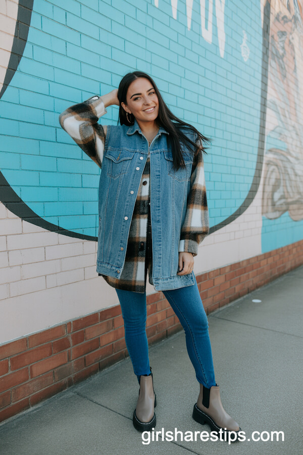 Plaid Shackett and Skinny Jeans