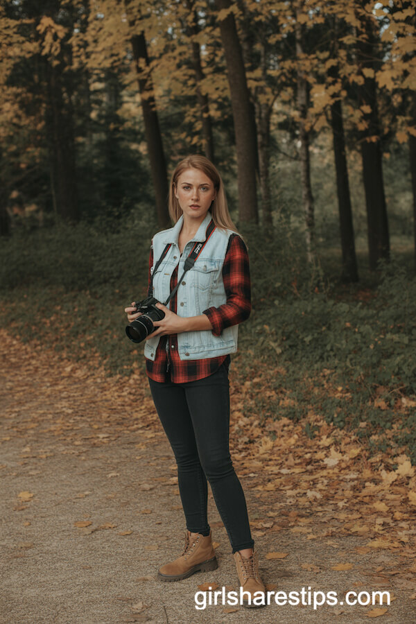 Red Plaid Flannel and Black Jeans