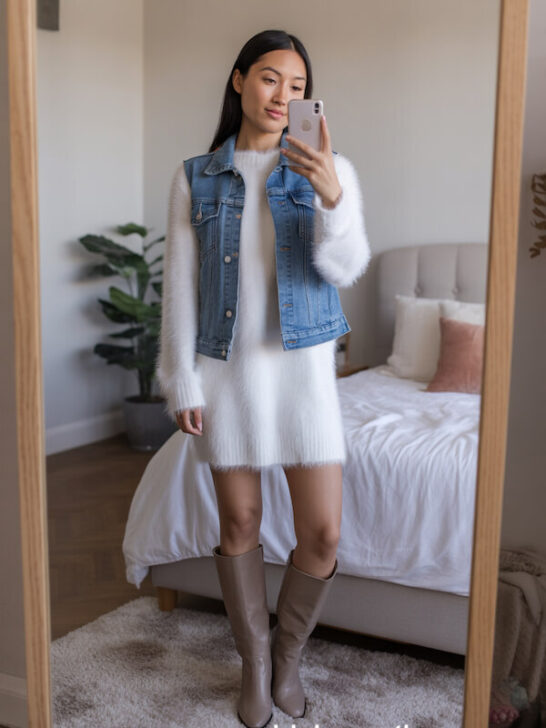 21 Effortless Jean Vest Outfits for Fall Every Woman Needs in Her Wardrobe