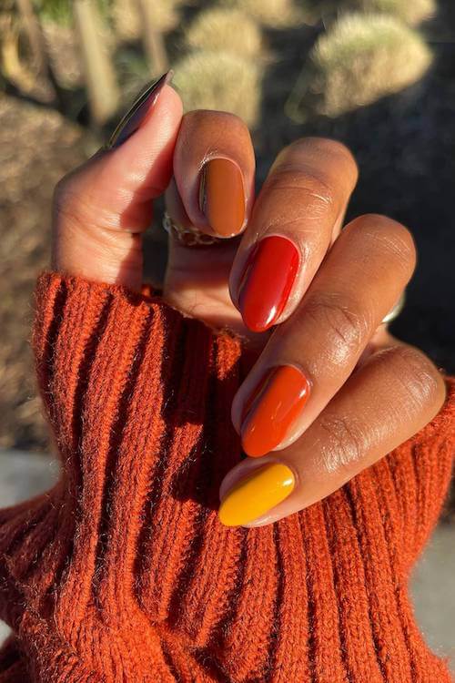 fall minimalist nails