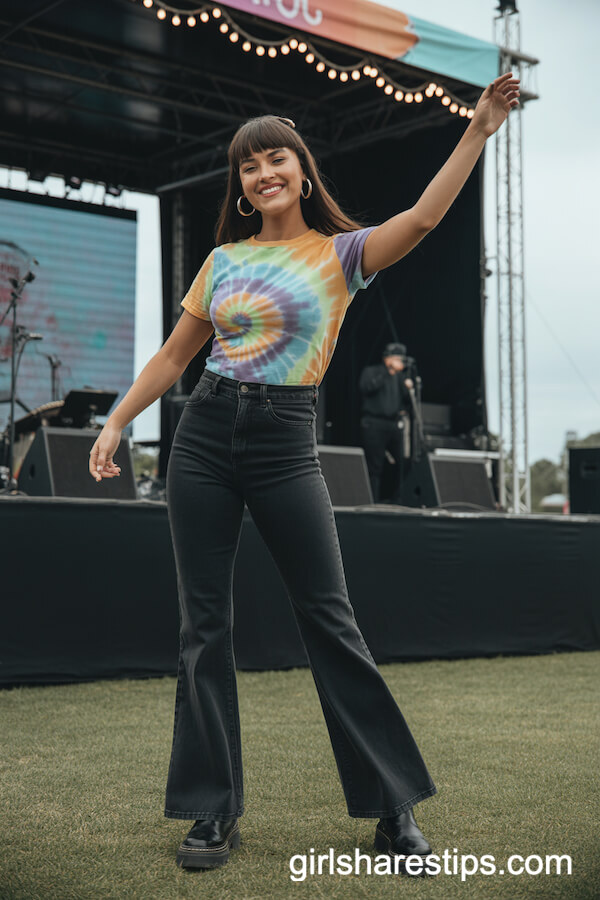 Tie-Dye Tee & Flare Pants