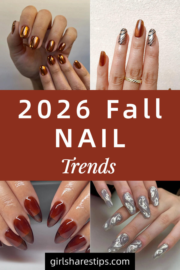 fall nail trends collage