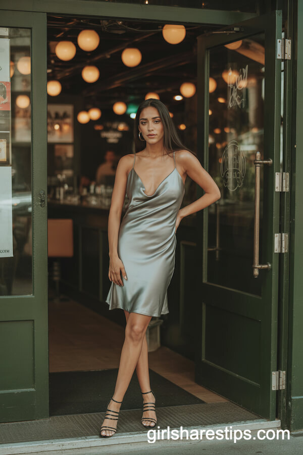 Silver Slip Dress