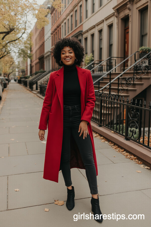 Red Coat & Black Basics