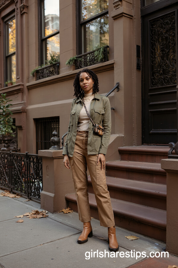 Utility Jacket with Cargo Pants Look