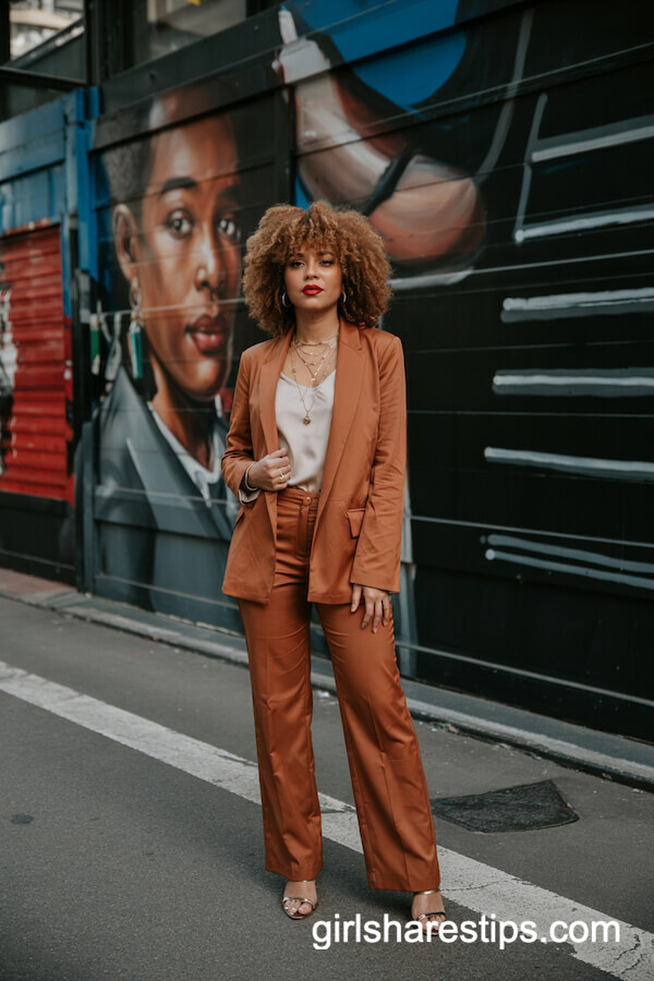 Burnt Orange Suit Power Outfit