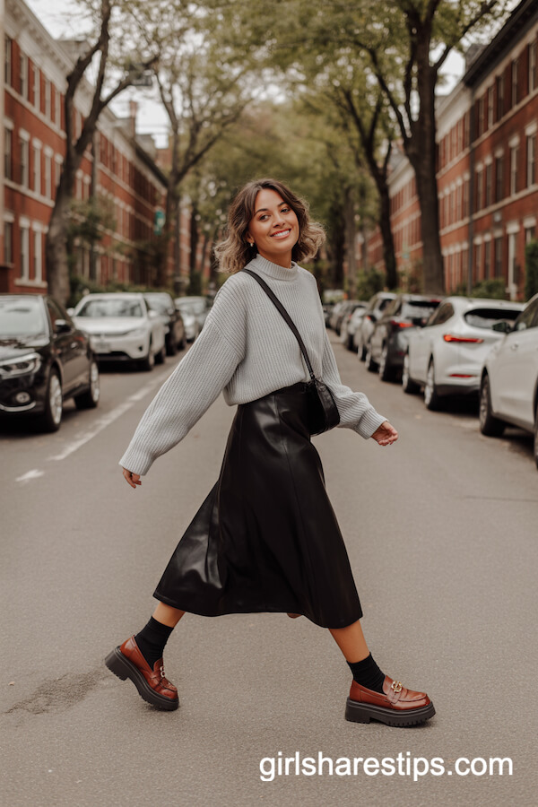 Chunky Knit & Platform Loafers