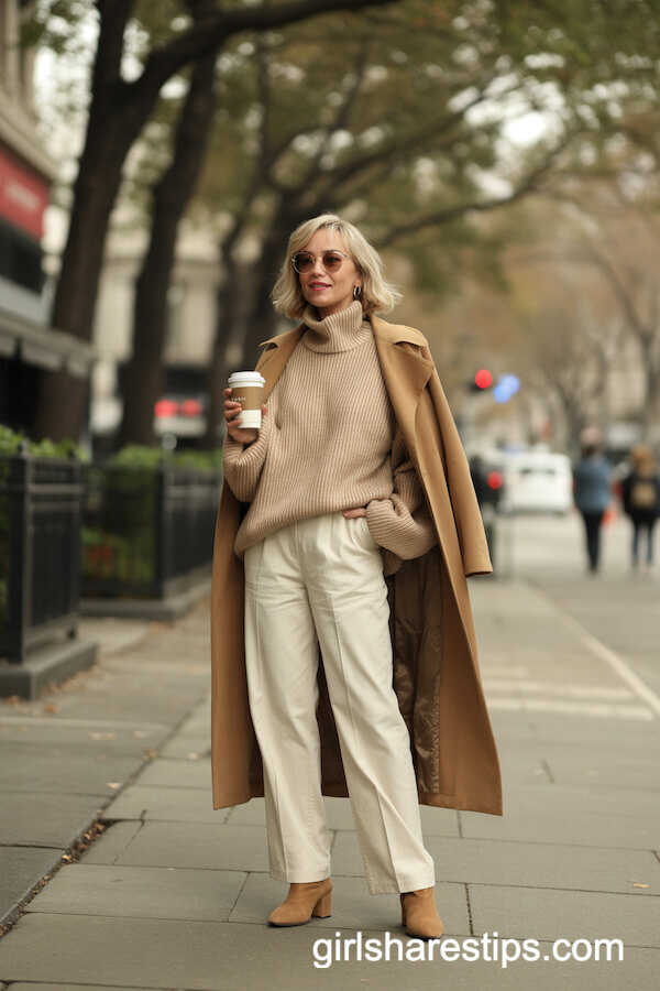Oversized Sweater & Wide-Leg Trousers