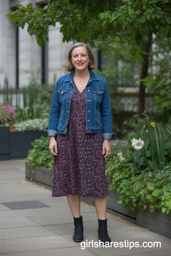 Denim Jacket Floral Dress