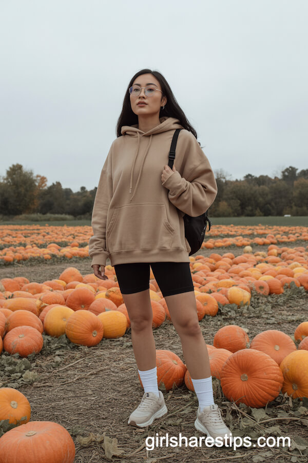 Oversized Hoodie & Biker Shorts