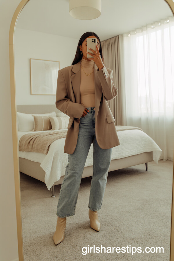 Oversized Blazer & Vintage Jeans