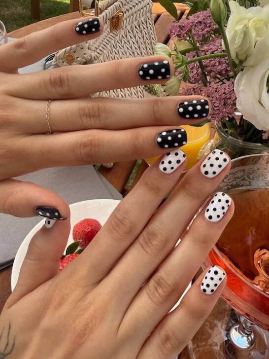 41 Chic Fall Polka Dot Nails Designs for a Trendy Autumn Look