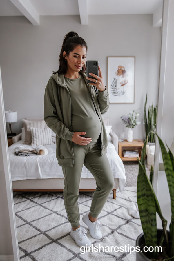 Olive Green Hoodie And Joggers Set