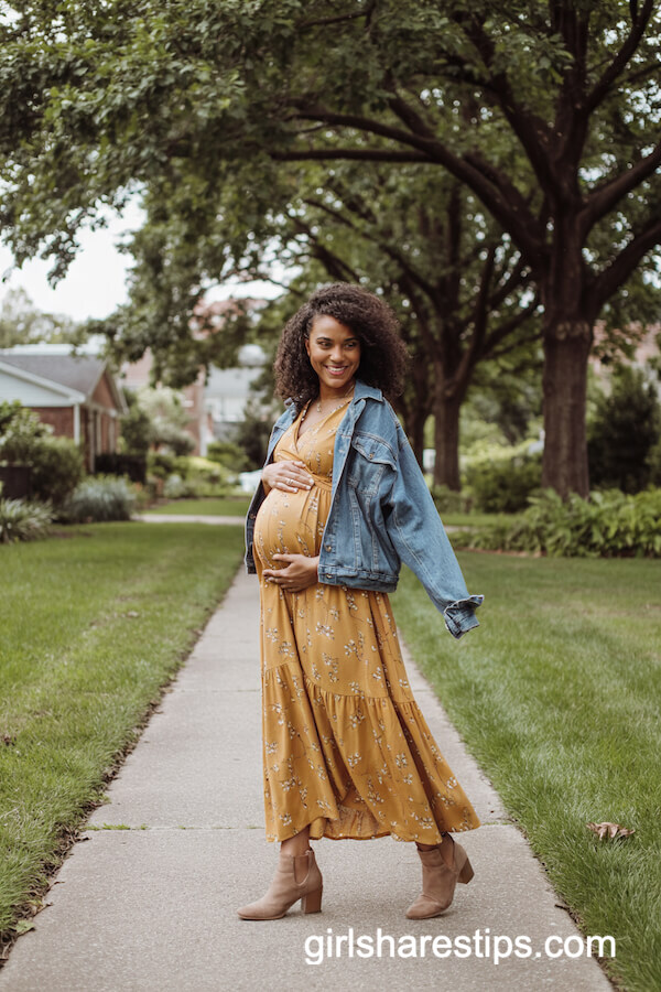 Floral Maxi Dress With Jean Jacket