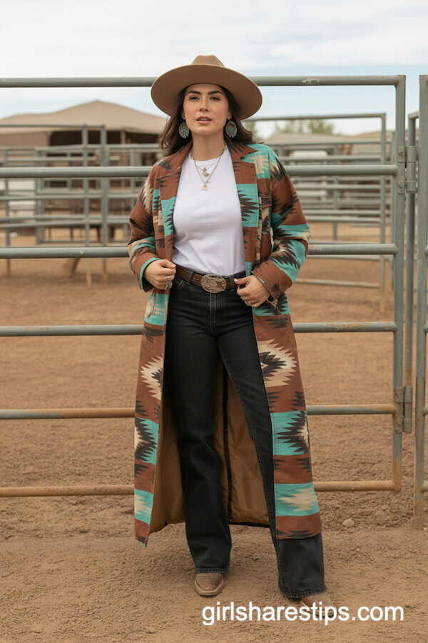 Southwestern Duster Coat