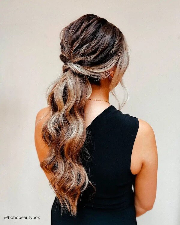 Loose Twisted Ponytail