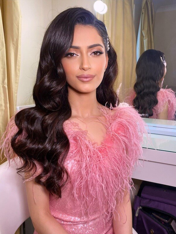 Classic Side Swept Curls