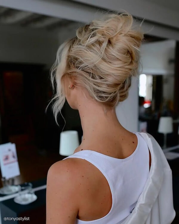 Textured French Twist Updo
