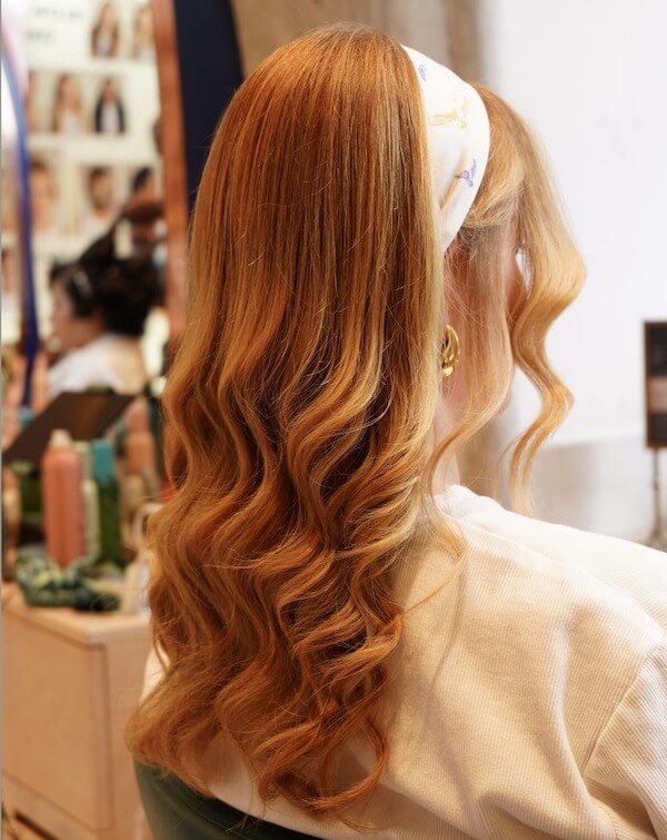 Wavy Hair with Silk Headband