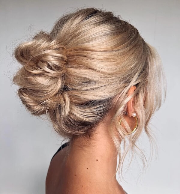 Elegant Low Messy Bun