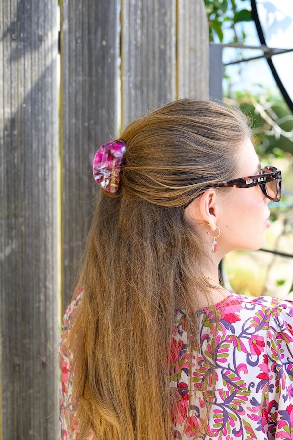Half-Up Hair With Claw Clip