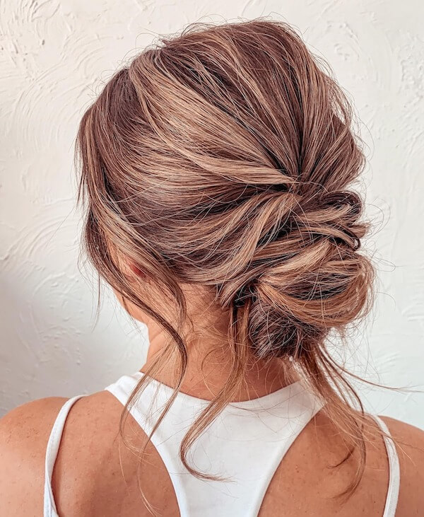 Textured Loose Low Bun