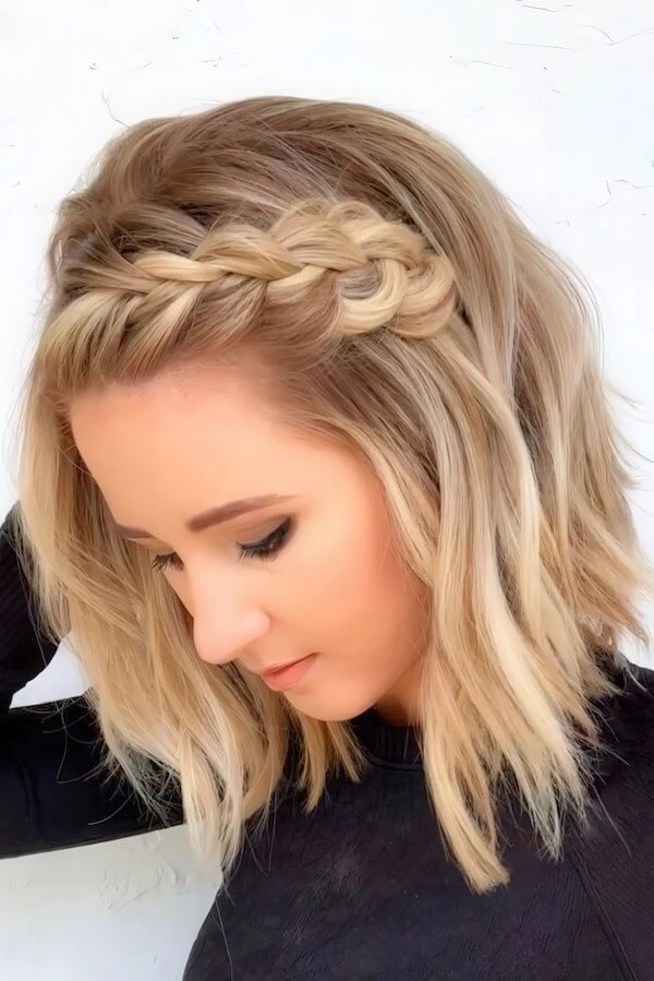 Crown Braid on Short Hair