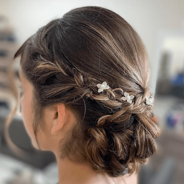 Elegant Braided Low Bun