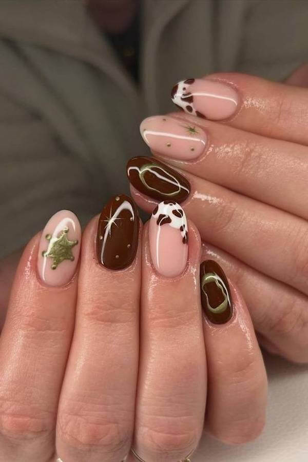 Brown Western Sheriff Nails