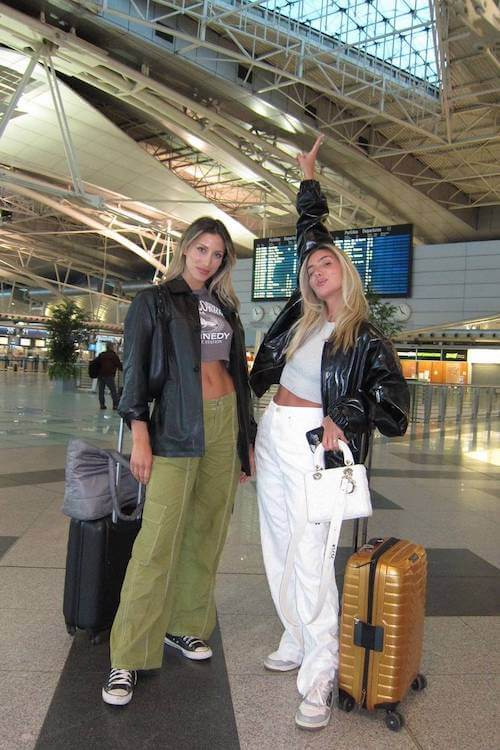 fall winter airport outfit