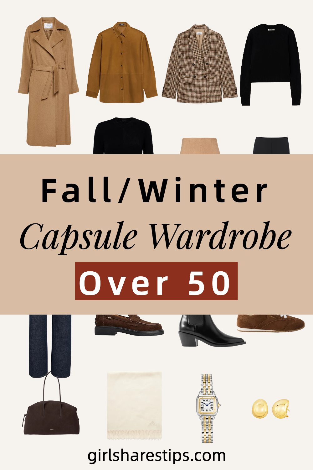 fall winter quiet luxury capsule wardrobe collage