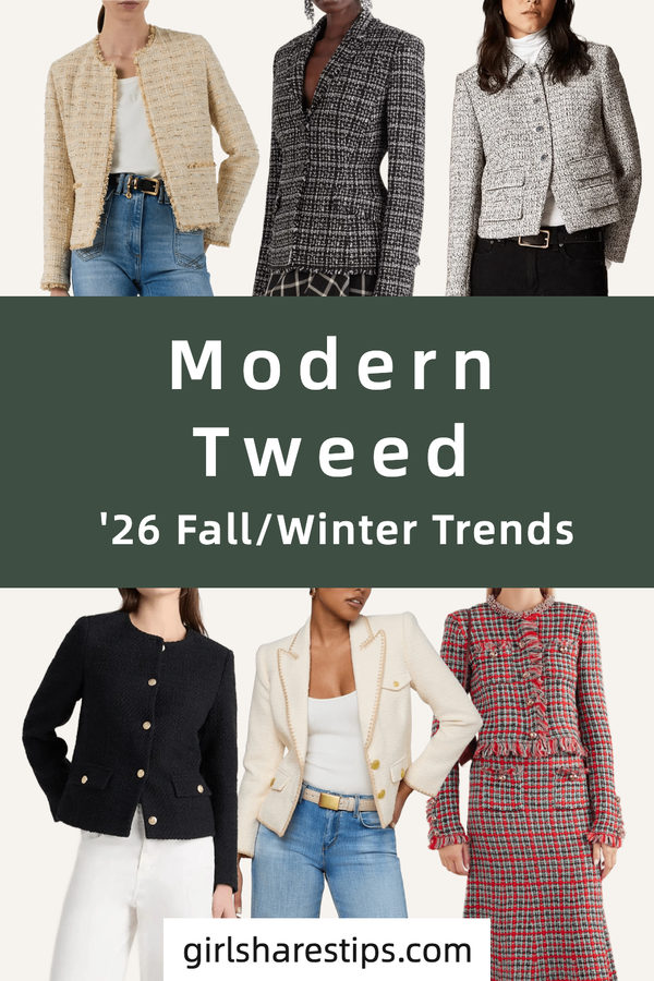 2026 fall winter fashion trend modern tweed